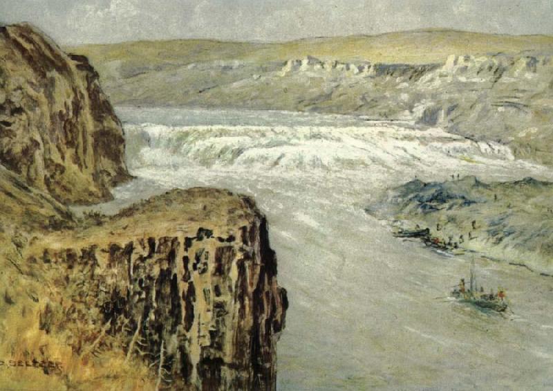 unknow artist Lewis and Clark at the Great falls of the missouri China oil painting art